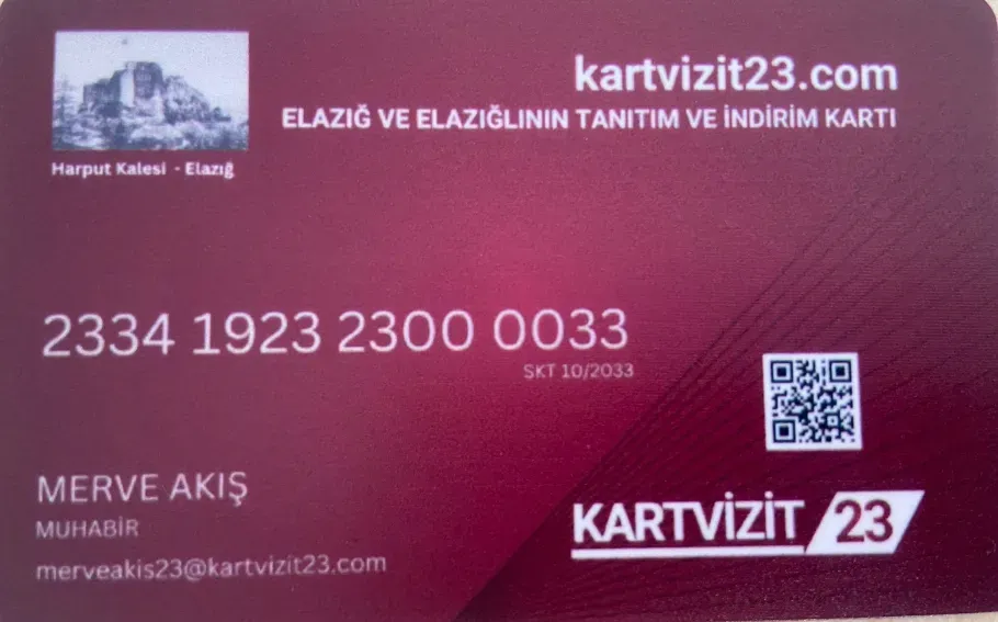 Manşet: KARTVİZİT23 ELAZIĞ'IN YEREL İNDİRİM KARTI